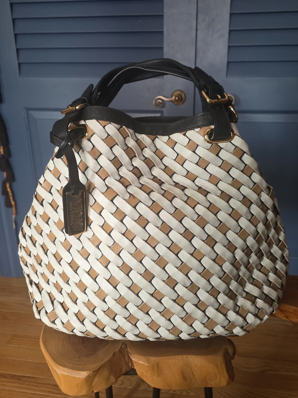 VIDA Brazilian Woven Leather Hobo Bag - Excellent Condition (Worn Once or Twice!